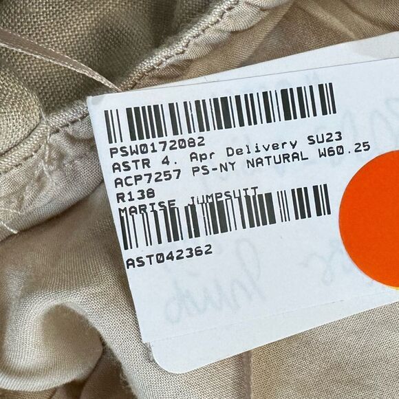 NWT ASTR The Label Women’s Tan/Khaki Marise Cut Out Wide Leg Jumpsuit - Size S - Picture 6 of 8